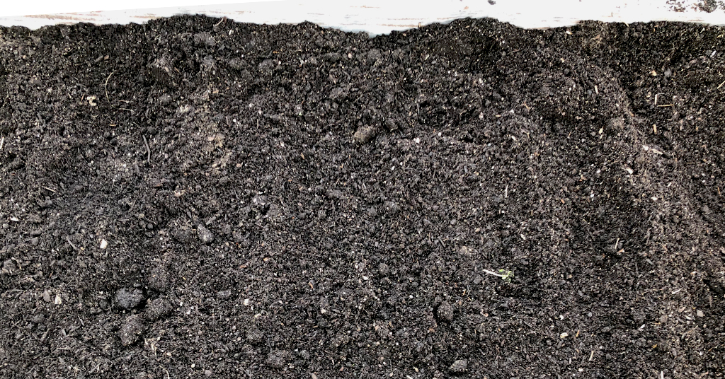 Raised garden bed soil